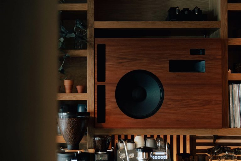 speaker above the bar