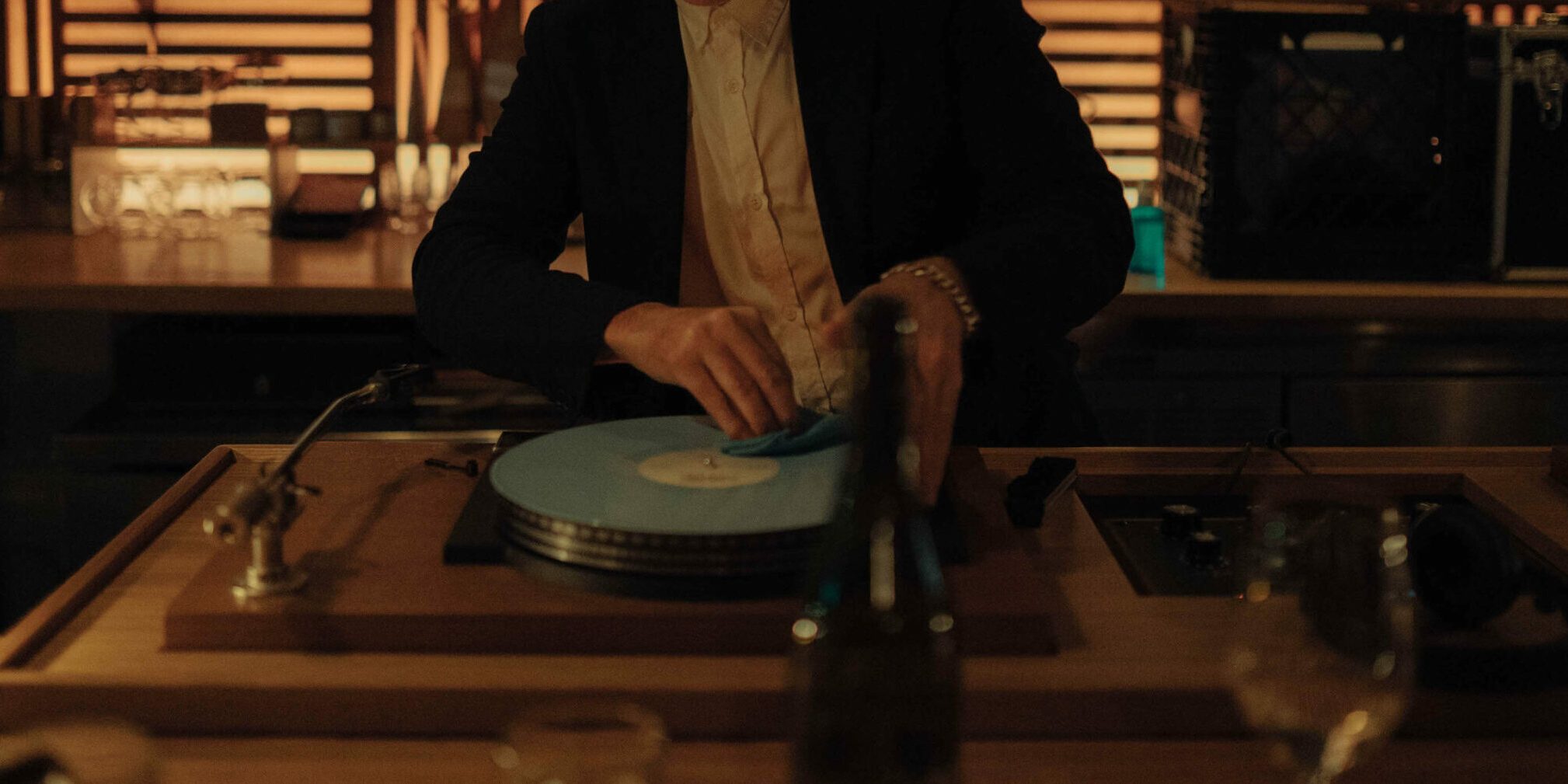 DJ on the decks at ESP event