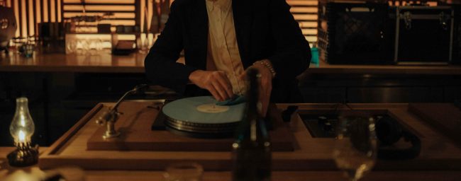 DJ on the decks at ESP event